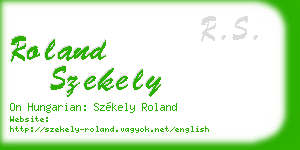 roland szekely business card