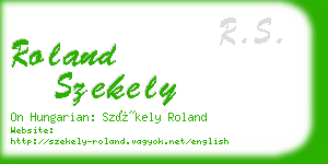 roland szekely business card